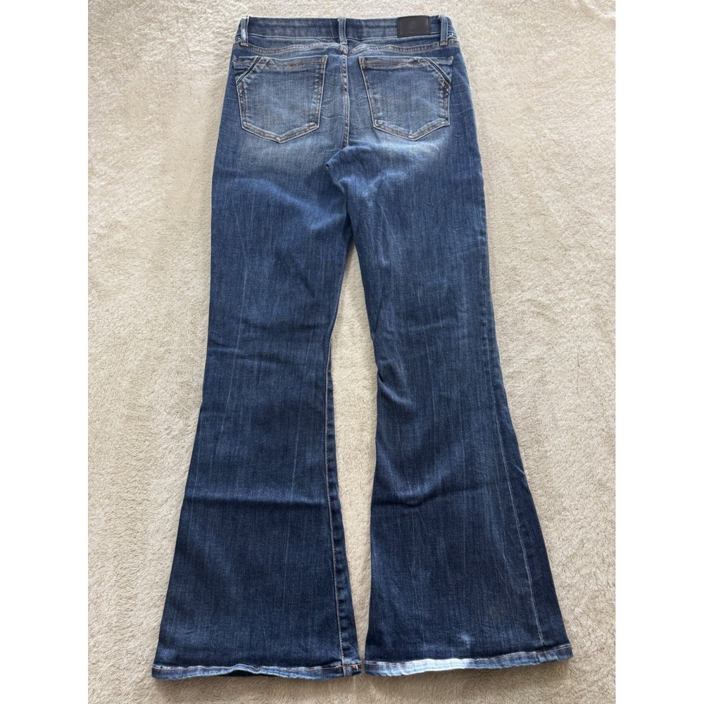 Buckle Black Womens Fit No. 53 Flare Stretch Blue Jeans 28x32 Meas: 31x31.5 - Picture 2 of 7